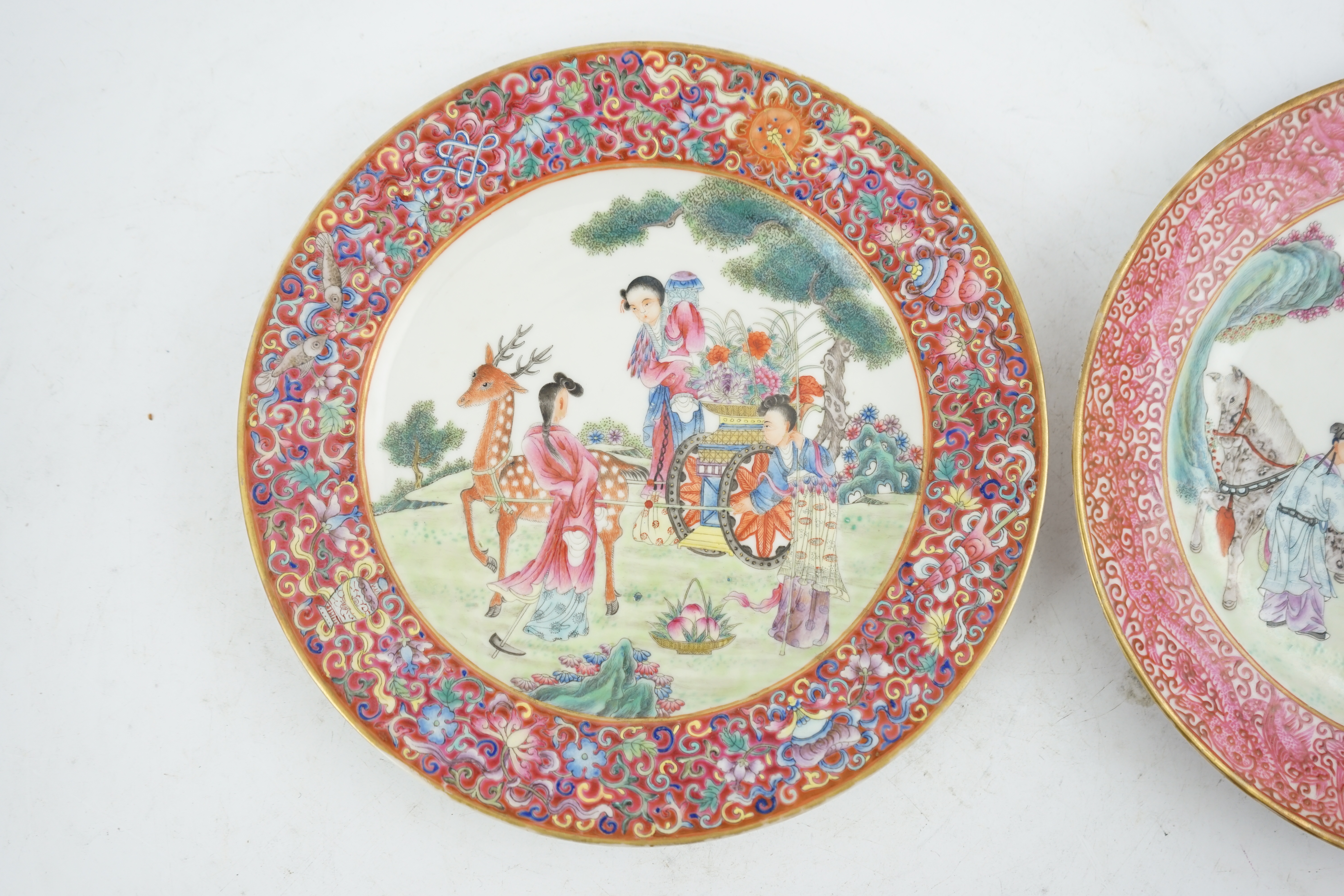 Two fine Chinese famille rose plates, Republic period
